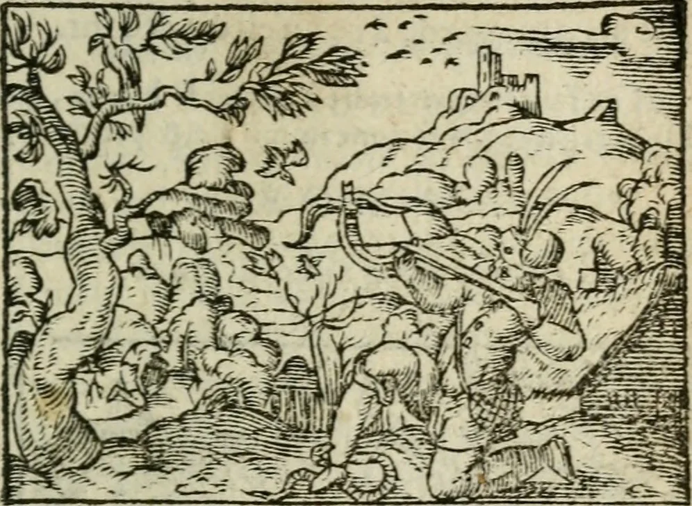 An illustration from Emblemes d'Alciat : en latin et francois vers povr vers, 1574, leaf 154