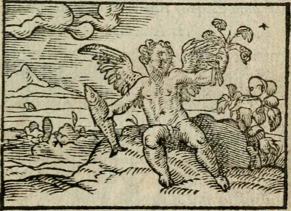 An illustration from Emblemes d'Alciat : en latin et francois vers povr vers, 1574, leaf 156