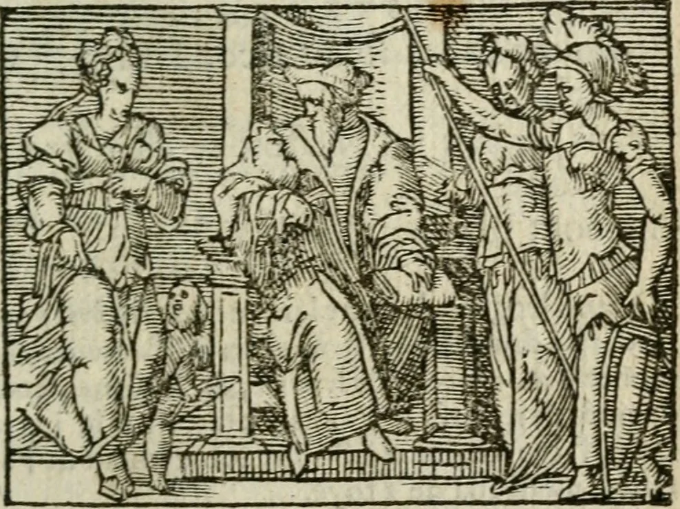 An illustration from Emblemes d'Alciat : en latin et francois vers povr vers, 1574, leaf 158