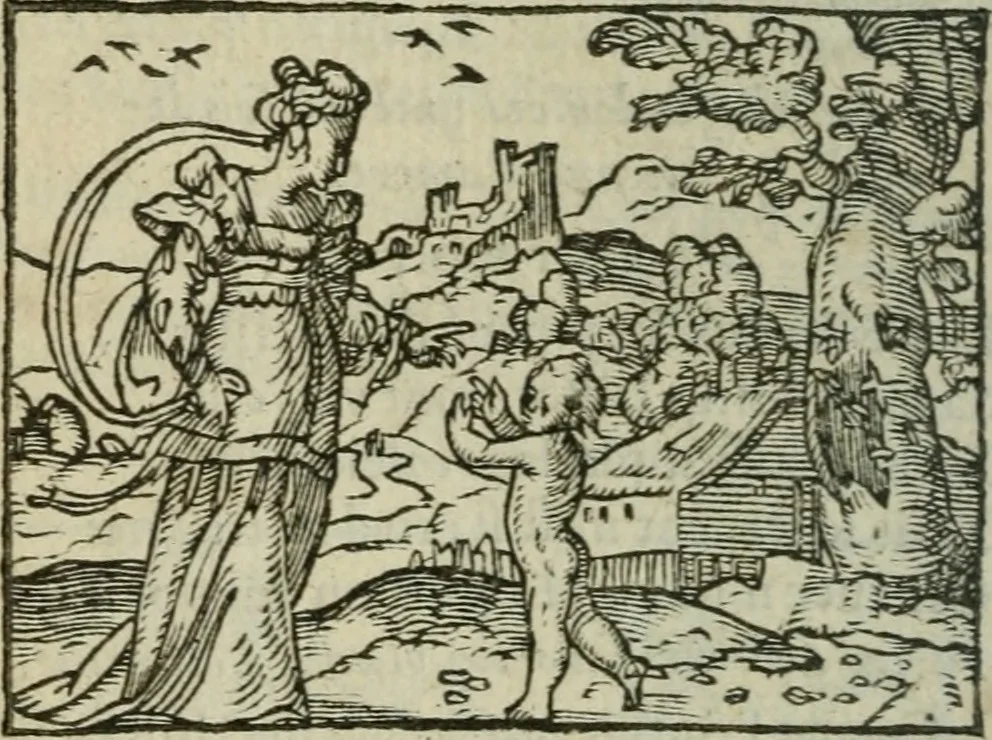 An illustration from Emblemes d'Alciat : en latin et francois vers povr vers, 1574, leaf 165