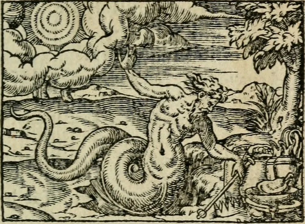 An illustration from Emblemes d'Alciat : en latin et francois vers povr vers, 1574, leaf 18