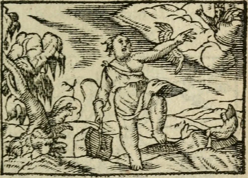 An illustration from Emblemes d'Alciat : en latin et francois vers povr vers, 1574, leaf 180
