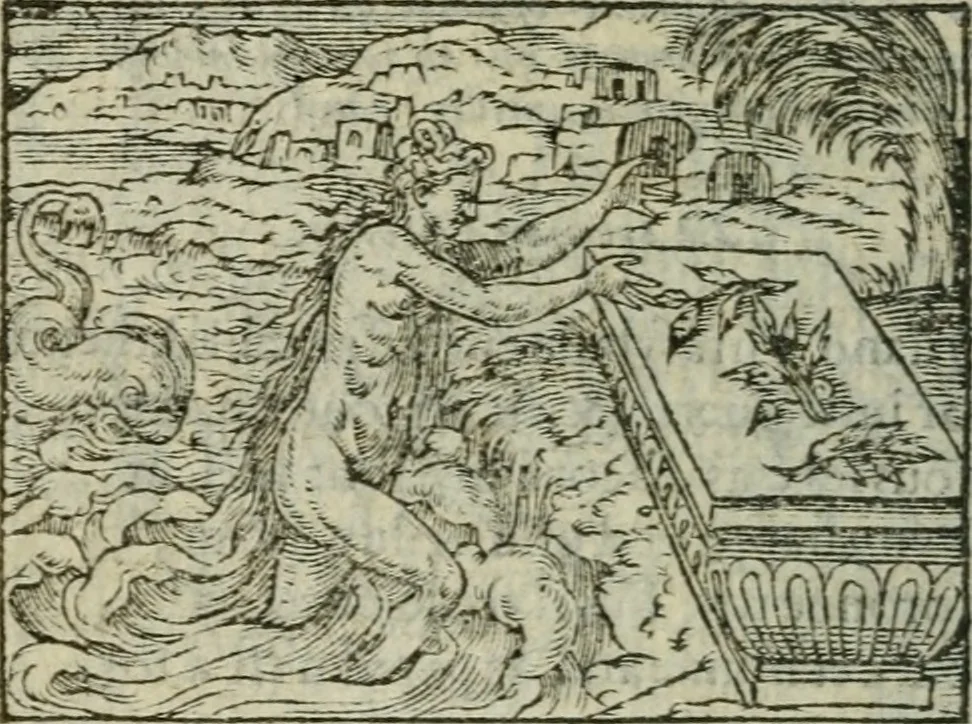 An illustration from Emblemes d'Alciat : en latin et francois vers povr vers, 1574, leaf 203