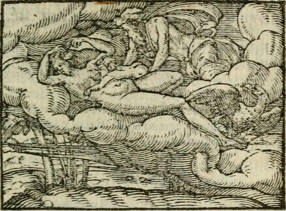An illustration from Emblemes d'Alciat : en latin et francois vers povr vers, 1574, leaf 208