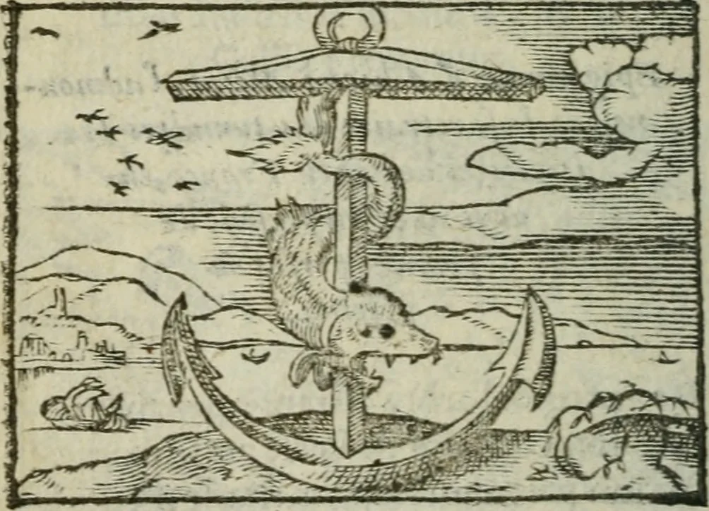 An illustration from Emblemes d'Alciat : en latin et francois vers povr vers, 1574, leaf 215