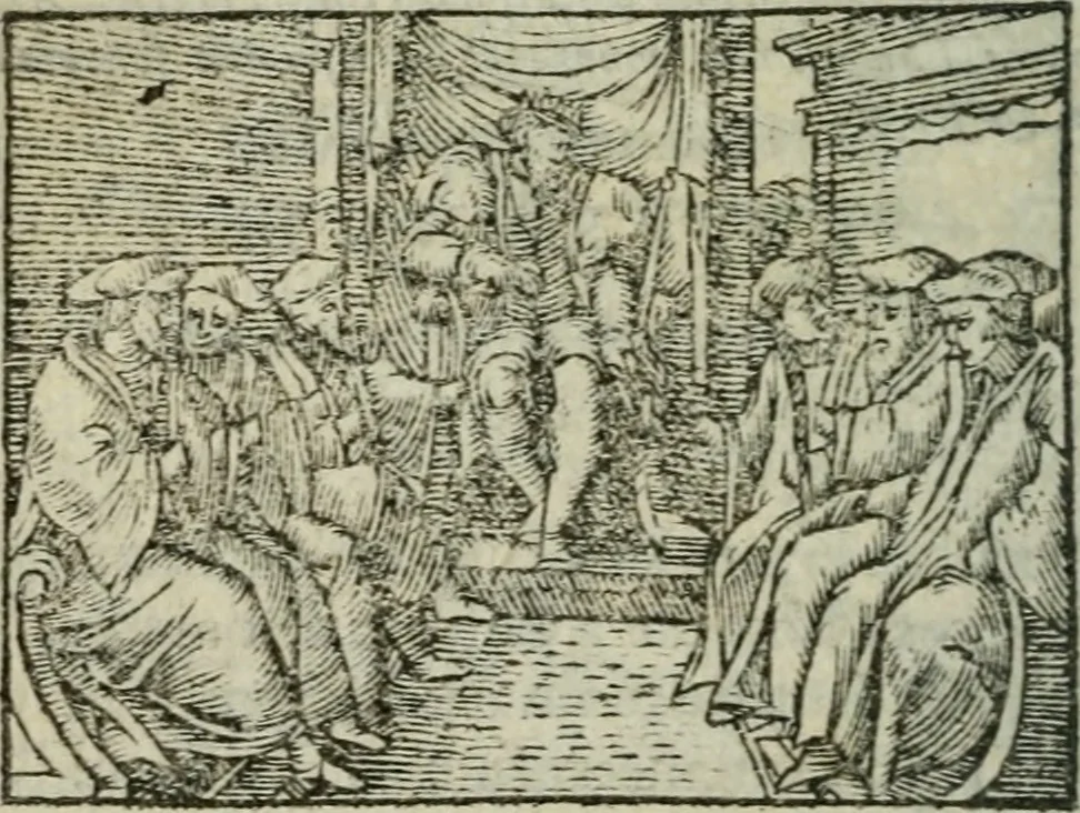 An illustration from Emblemes d'Alciat : en latin et francois vers povr vers, 1574, leaf 217