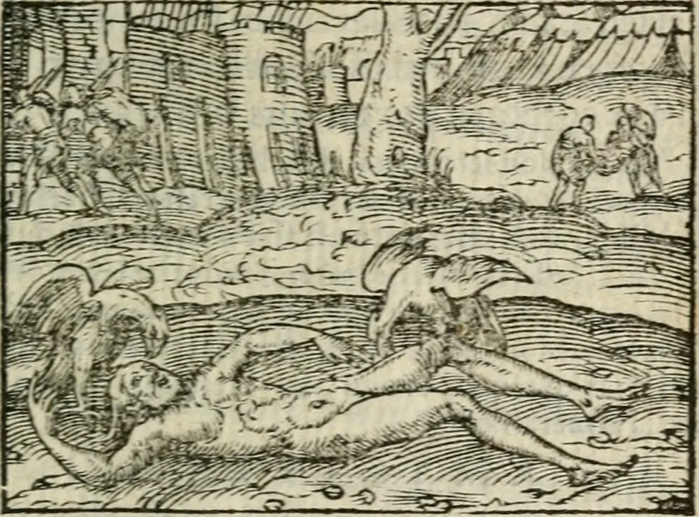 An illustration from Emblemes d'Alciat : en latin et francois vers povr vers, 1574, leaf 240