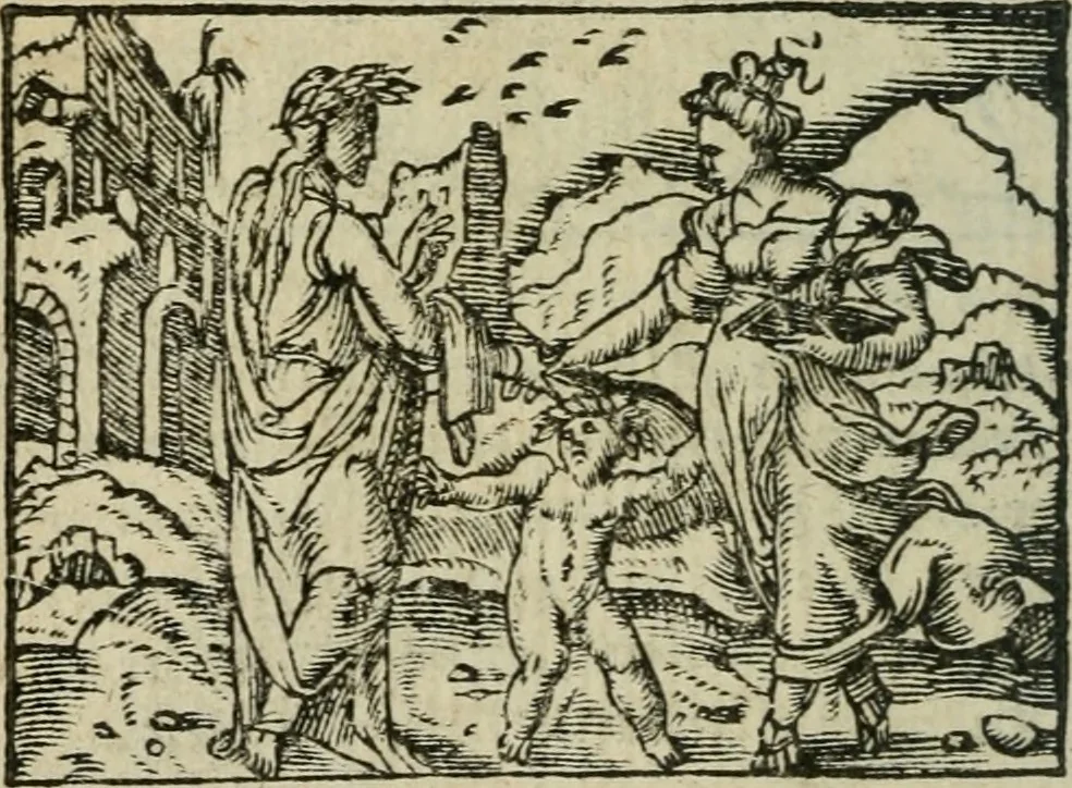 An illustration from Emblemes d'Alciat : en latin et francois vers povr vers, 1574, leaf 25
