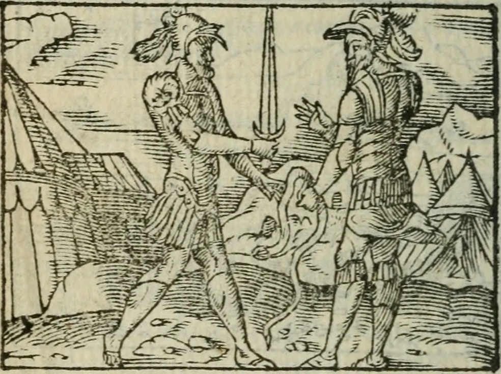 An illustration from Emblemes d'Alciat : en latin et francois vers povr vers, 1574, leaf 253