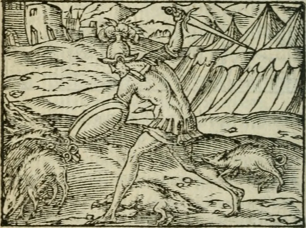 An illustration from Emblemes d'Alciat : en latin et francois vers povr vers, 1574, leaf 267