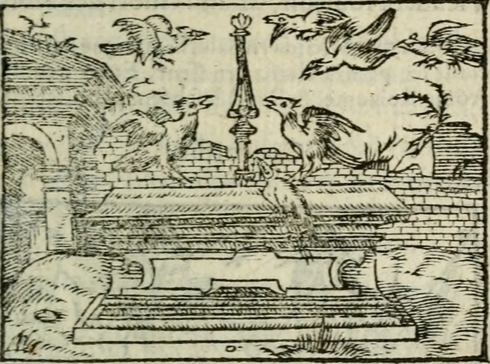 An illustration from Emblemes d'Alciat : en latin et francois vers povr vers, 1574, leaf 66