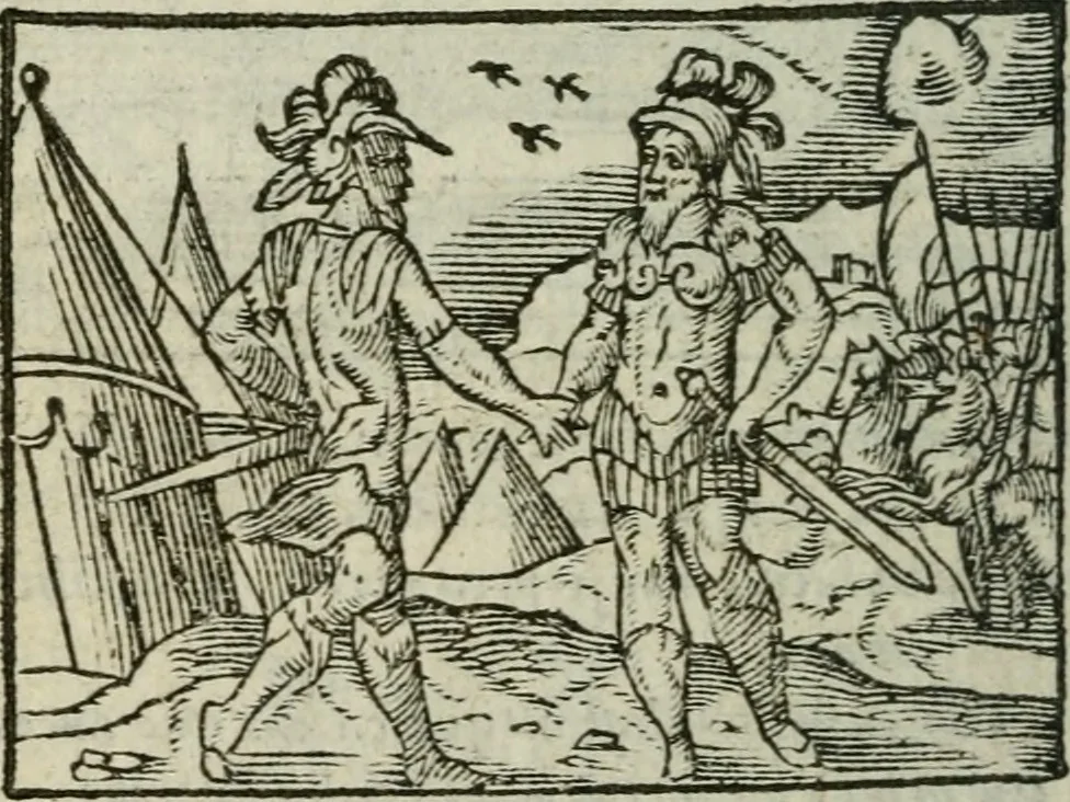 An illustration from Emblemes d'Alciat : en latin et francois vers povr vers, 1574, leaf 67