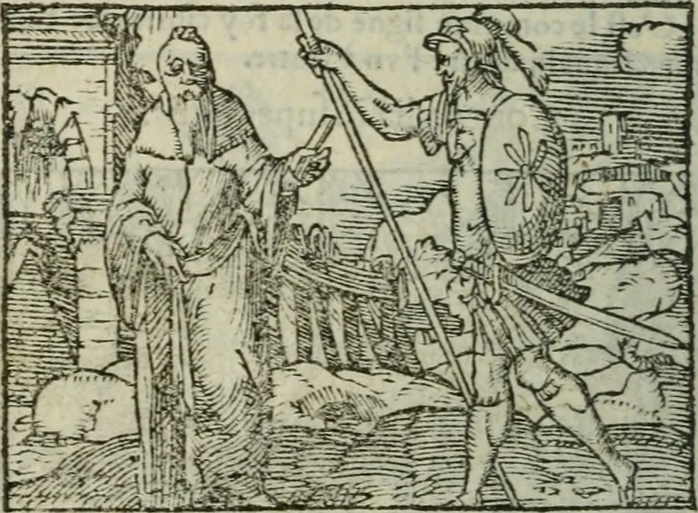 An illustration from Emblemes d'Alciat : en latin et francois vers povr vers, 1574, leaf 69