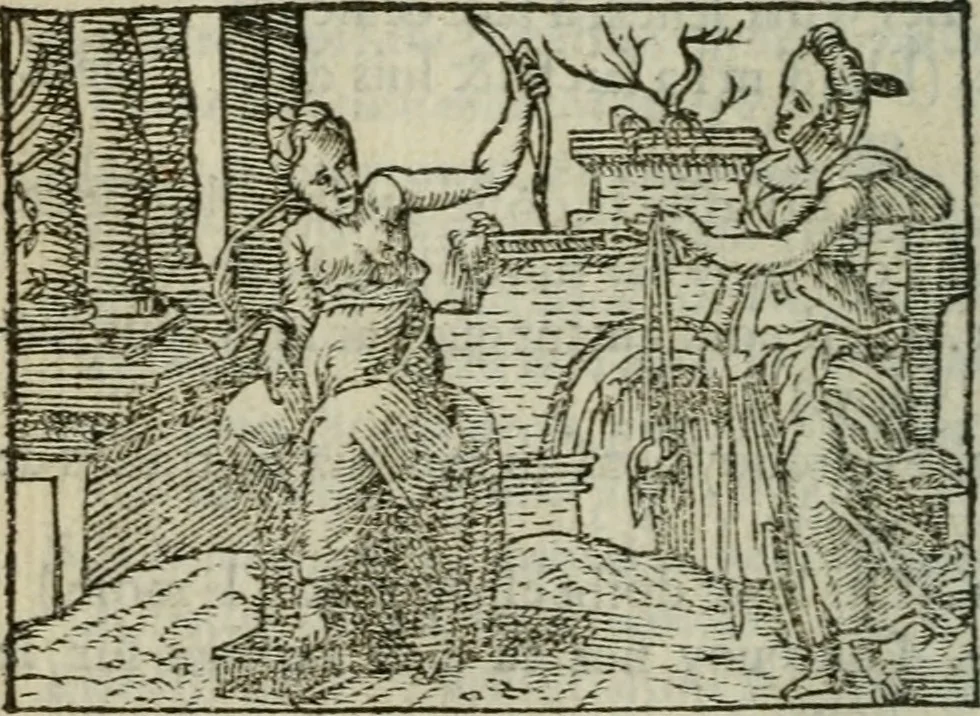 An illustration from Emblemes d'Alciat : en latin et francois vers povr vers, 1574, leaf 75
