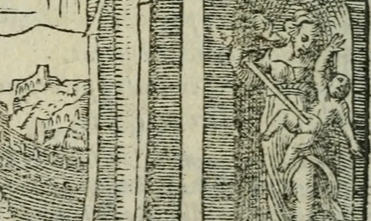 An illustration from Emblemes d'Alciat : en latin et francois vers povr vers, 1574, leaf 87