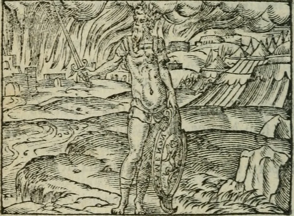 An illustration from Emblemes d'Alciat : en latin et francois vers povr vers, 1574, leaf 89