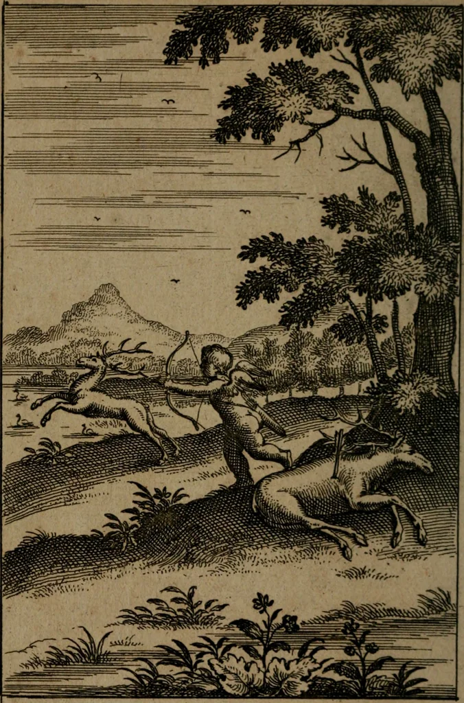 An illustration from Emblemes d'amour en quatre langue, 1683, leaf 109