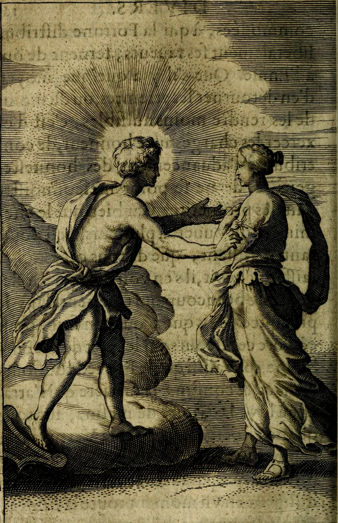 An illustration from Emblemes divers, representez dans cent quarante figures en taille-douce : Enrichis de discours moraux, philosophiques, politiques, et hystoriques ... Où il est traité de la science des roys, princes, ministres d'estats, et generaux d'armées, 1659, leaf 188
