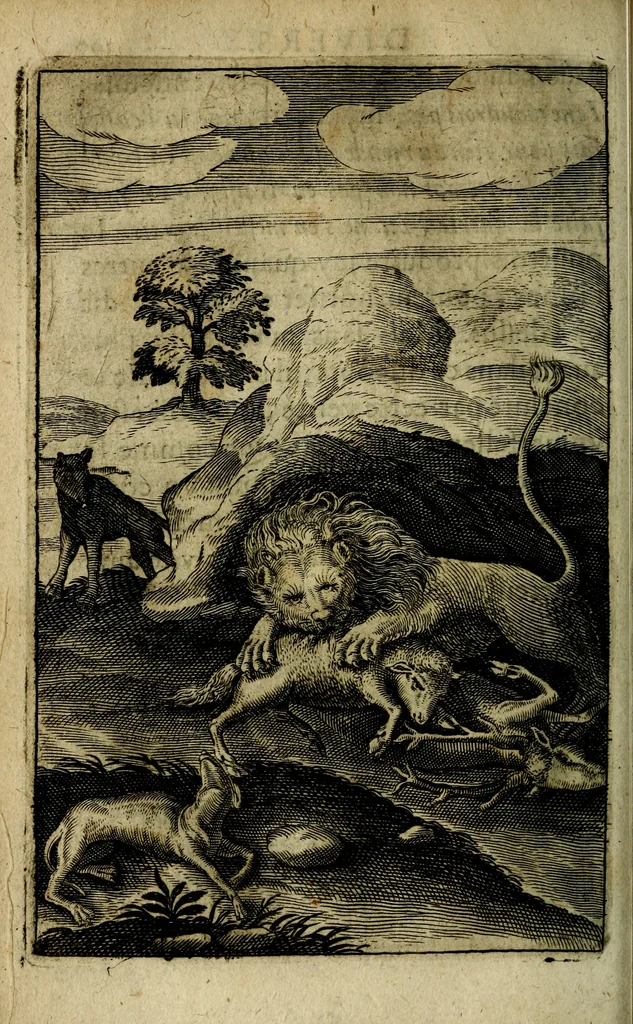 An illustration from Emblemes divers, representez dans cent quarante figures en taille-douce : Enrichis de discours moraux, philosophiques, politiques, et hystoriques ... Où il est traité de la science des roys, princes, ministres d'estats, et generaux d'armées, 1659, leaf 220