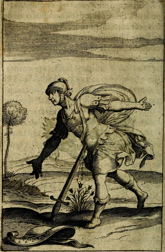 An illustration from Emblemes divers, representez dans cent quarante figures en taille-douce : Enrichis de discours moraux, philosophiques, politiques, et hystoriques ... Où il est traité de la science des roys, princes, ministres d'estats, et generaux d'armées, 1659, leaf 308