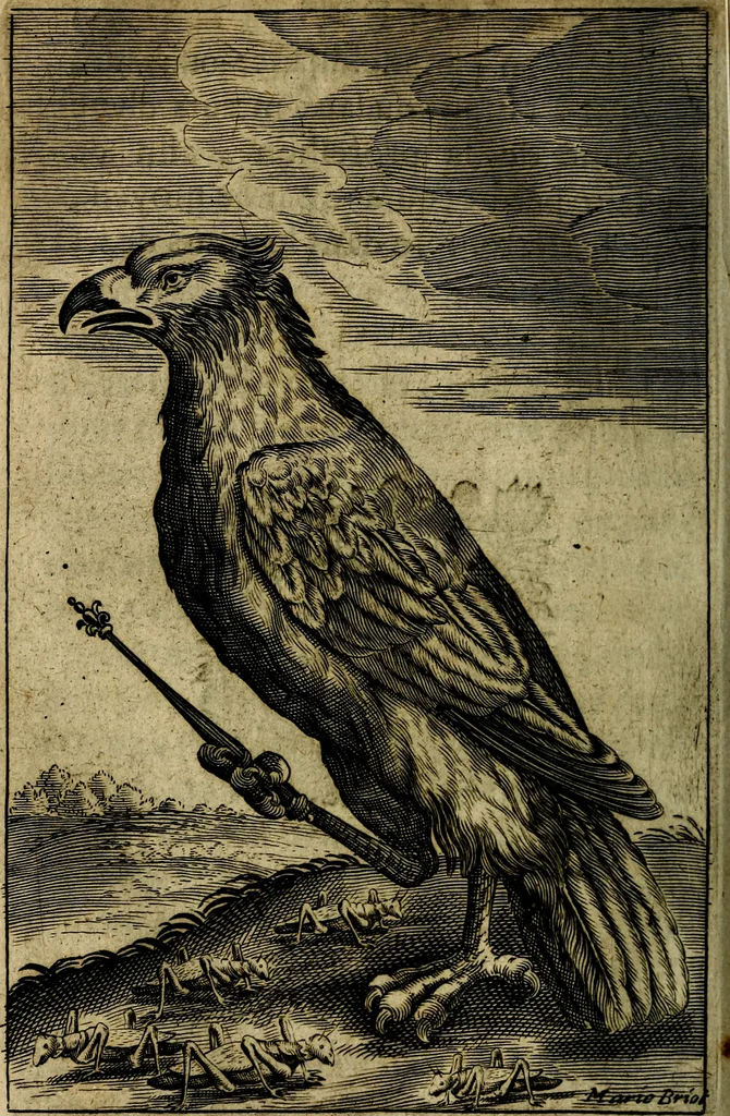 An illustration from Emblemes divers, representez dans cent quarante figures en taille-douce : Enrichis de discours moraux, philosophiques, politiques, et hystoriques ... Où il est traité de la science des roys, princes, ministres d'estats, et generaux d'armées, 1659, leaf 434