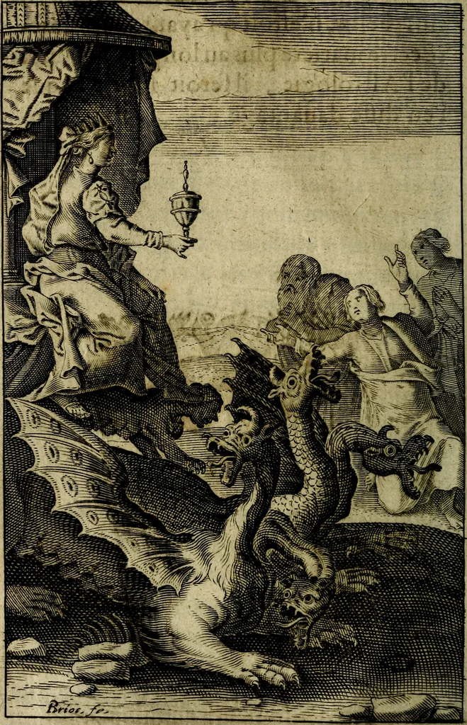 An illustration from Emblemes divers, representez dans cent quarante figures en taille-douce : Enrichis de discours moraux, philosophiques, politiques, et hystoriques ... Où il est traité de la science des roys, princes, ministres d'estats, et generaux d'armées, 1659, leaf 58