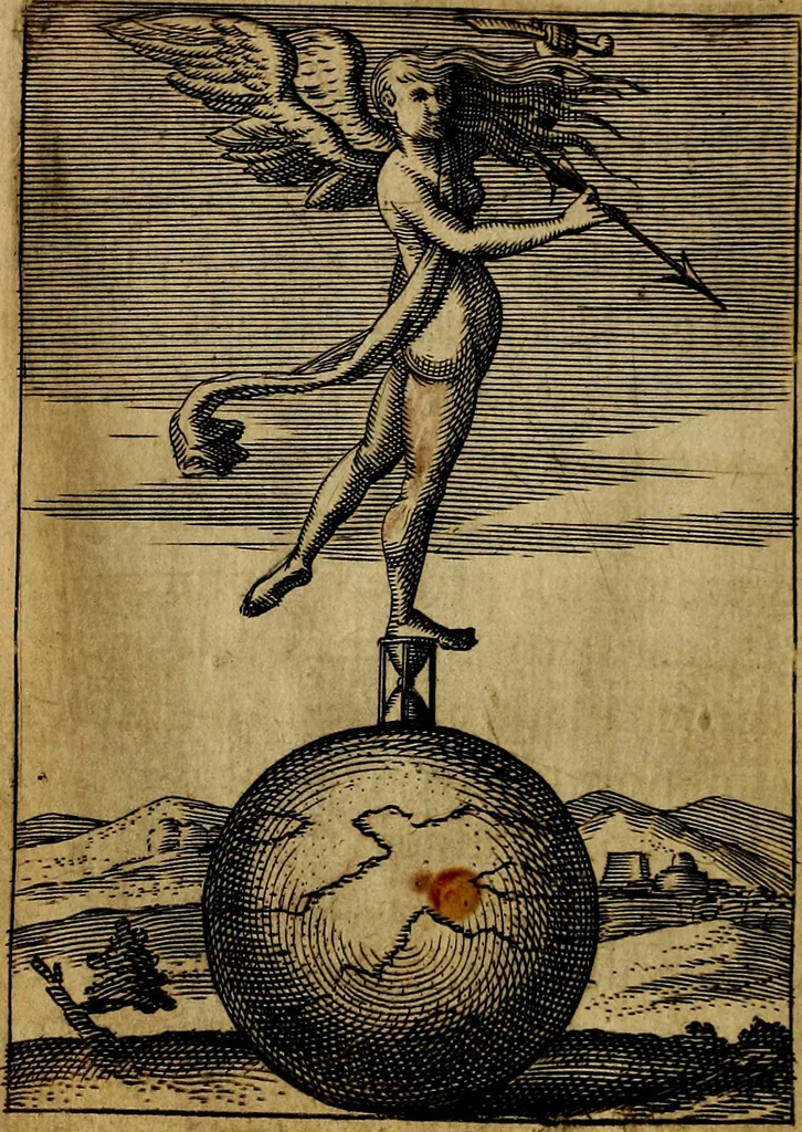 An illustration from Emblemes nouveaux; esquels le cours de ce monde est depeint et representé par certaines figures, desquelles le sens est expliqué par rimes ... Premieremente en allemand & maintenent en françois .., 1617, leaf 133