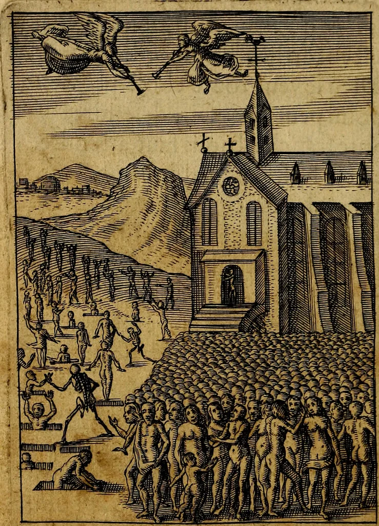 An illustration from Emblemes nouveaux; esquels le cours de ce monde est depeint et representé par certaines figures, desquelles le sens est expliqué par rimes ... Premieremente en allemand & maintenent en françois .., 1617, leaf 183