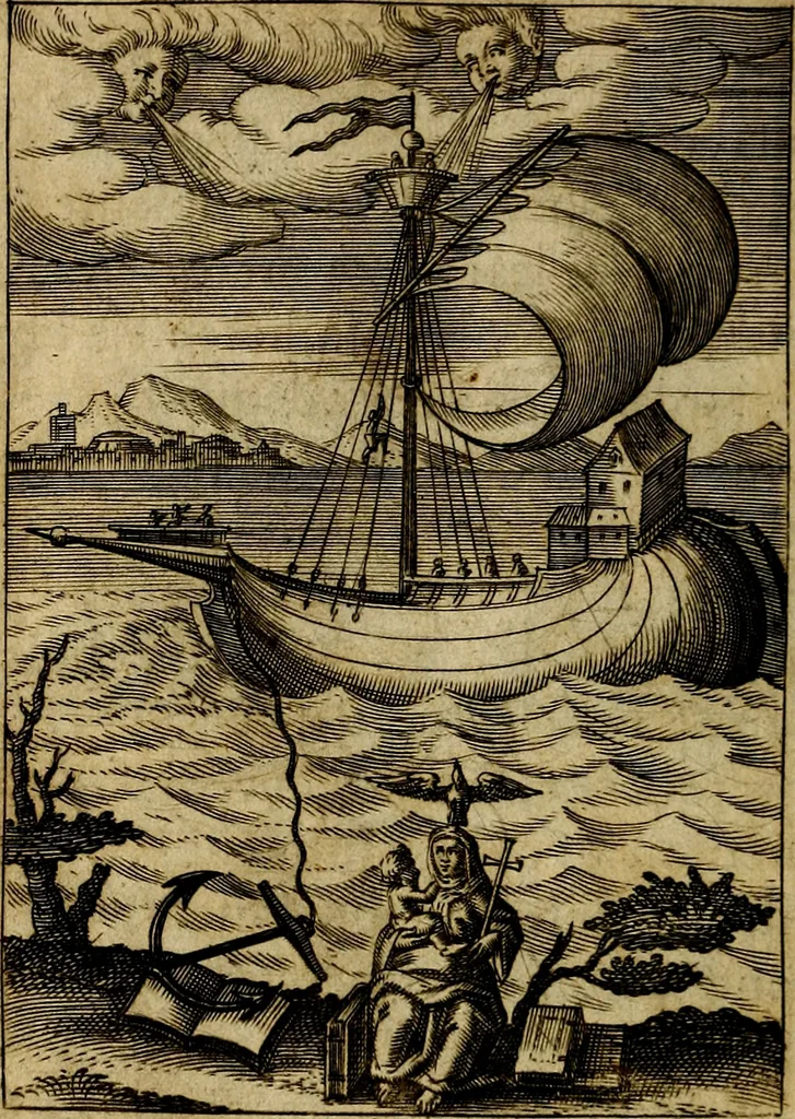 An illustration from Emblemes nouveaux; esquels le cours de ce monde est depeint et representé par certaines figures, desquelles le sens est expliqué par rimes ... Premieremente en allemand & maintenent en françois .., 1617, leaf 29