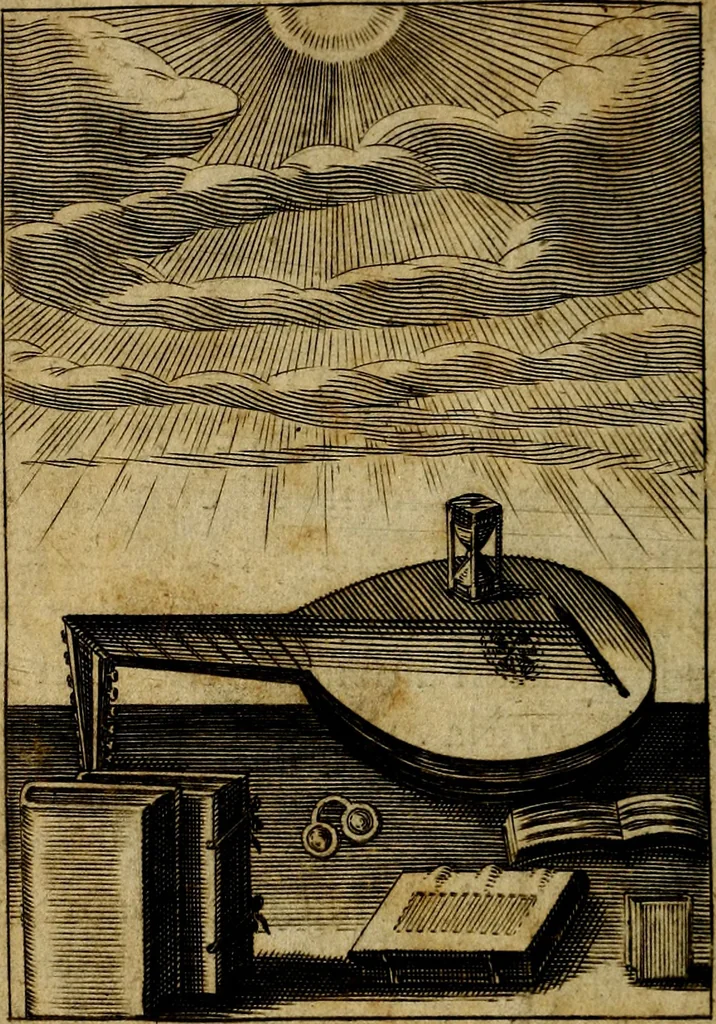 An illustration from Emblemes nouveaux; esquels le cours de ce monde est depeint et representé par certaines figures, desquelles le sens est expliqué par rimes ... Premieremente en allemand & maintenent en françois .., 1617, leaf 33