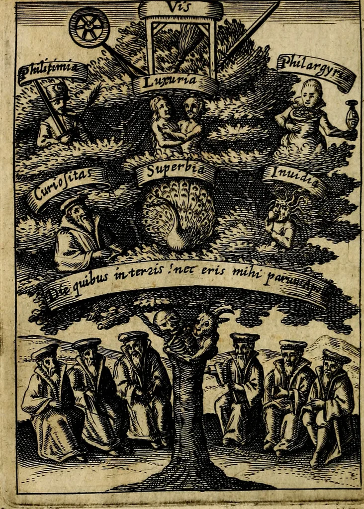 An illustration from Emblemes nouveaux; esquels le cours de ce monde est depeint et representé par certaines figures, desquelles le sens est expliqué par rimes ... Premieremente en allemand & maintenent en françois .., 1617, leaf 39
