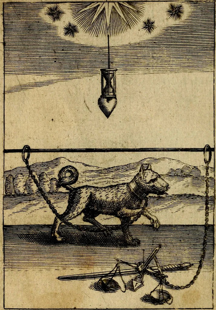 An illustration from Emblemes nouveaux; esquels le cours de ce monde est depeint et representé par certaines figures, desquelles le sens est expliqué par rimes ... Premieremente en allemand & maintenent en françois .., 1617, leaf 51