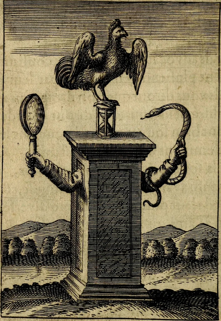An illustration from Emblemes nouveaux; esquels le cours de ce monde est depeint et representé par certaines figures, desquelles le sens est expliqué par rimes ... Premieremente en allemand & maintenent en françois .., 1617, leaf 69