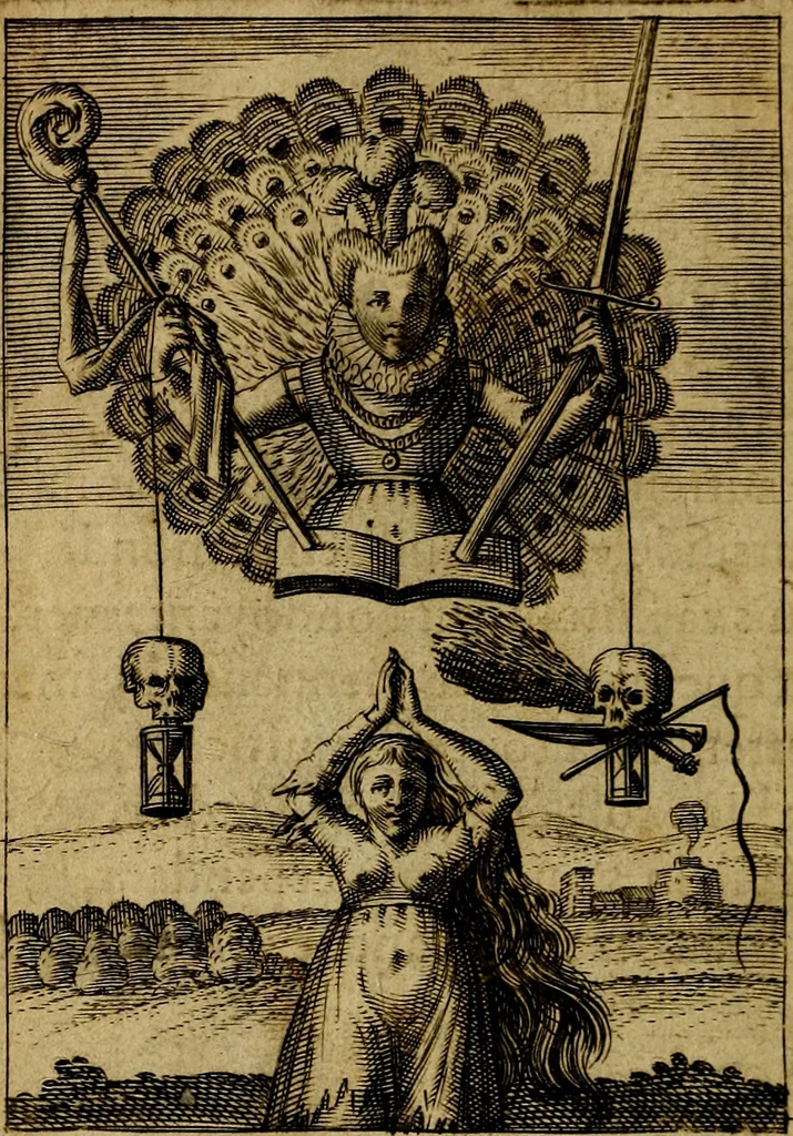 An illustration from Emblemes nouveaux; esquels le cours de ce monde est depeint et representé par certaines figures, desquelles le sens est expliqué par rimes ... Premieremente en allemand & maintenent en françois .., 1617, leaf 81