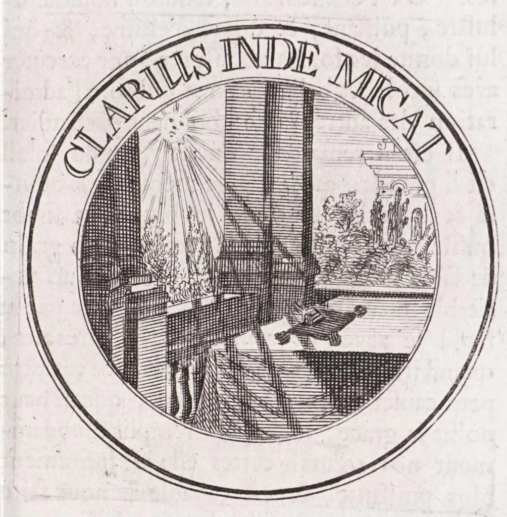 An illustration from Emblémes, ou, Devises chrétiennes, 1697, leaf 129