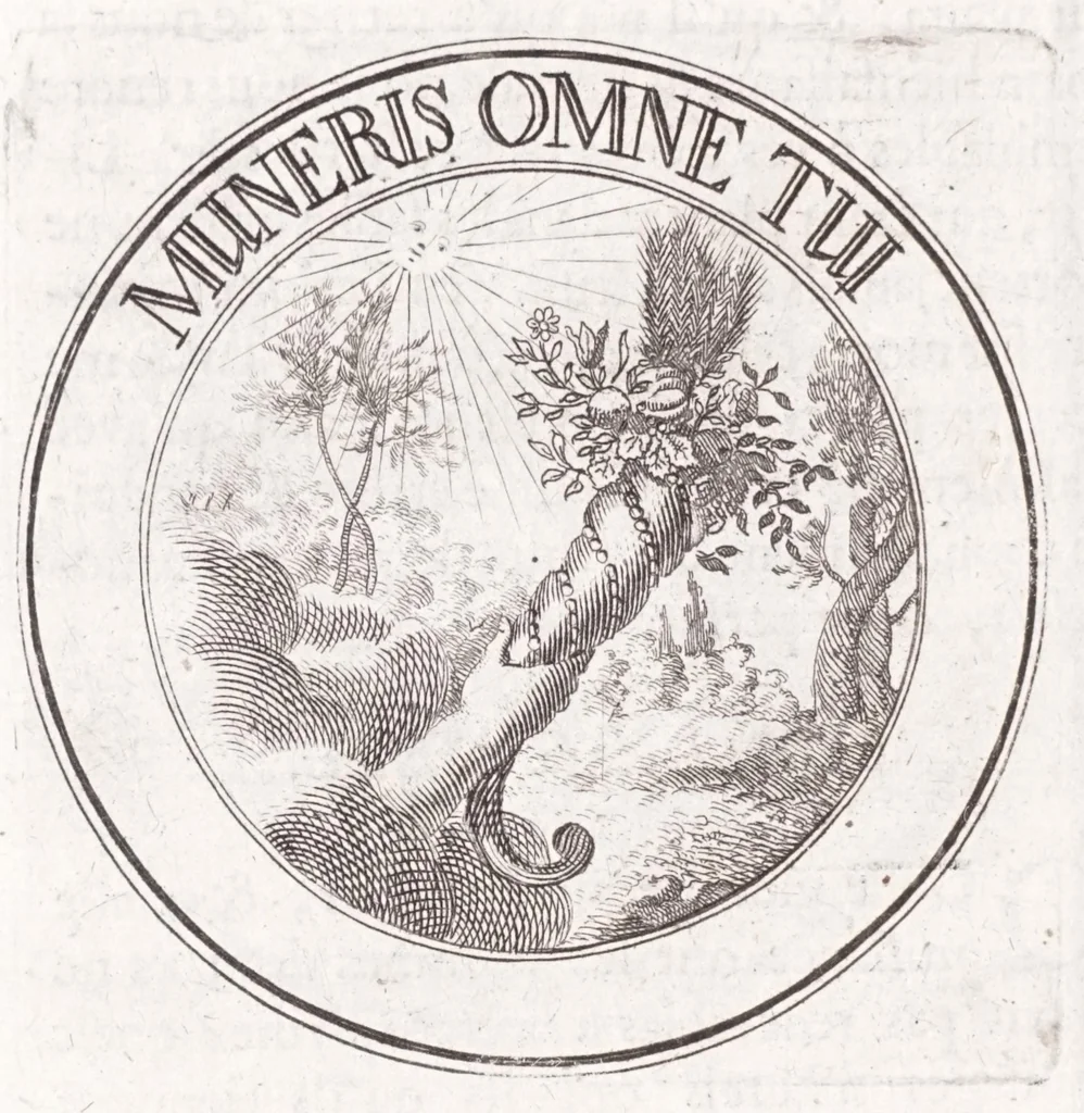 An illustration from Emblémes, ou, Devises chrétiennes, 1697, leaf 136