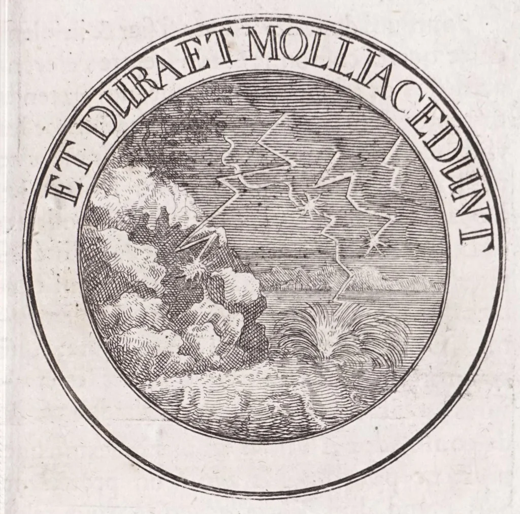 An illustration from Emblémes, ou, Devises chrétiennes, 1697, leaf 143