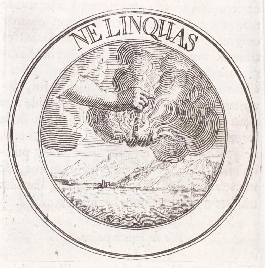 An illustration from Emblémes, ou, Devises chrétiennes, 1697, leaf 156
