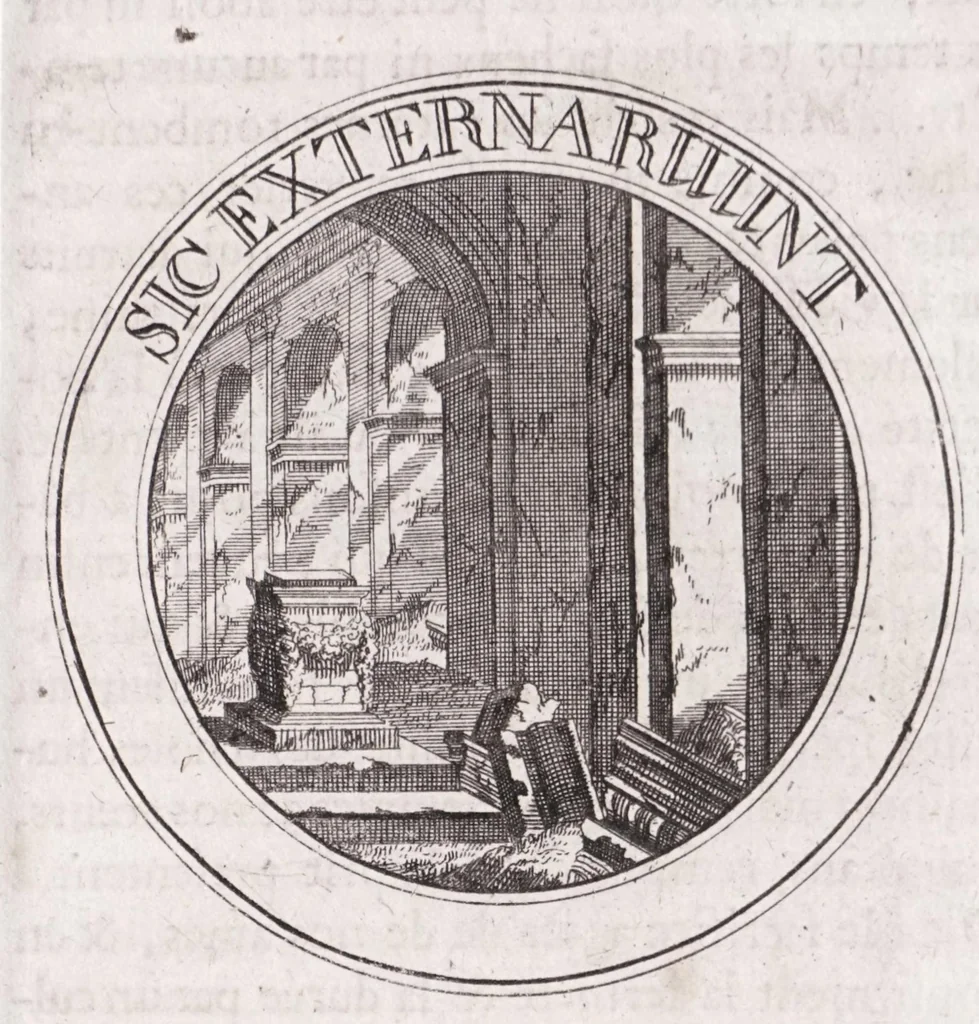 An illustration from Emblémes, ou, Devises chrétiennes, 1697, leaf 195