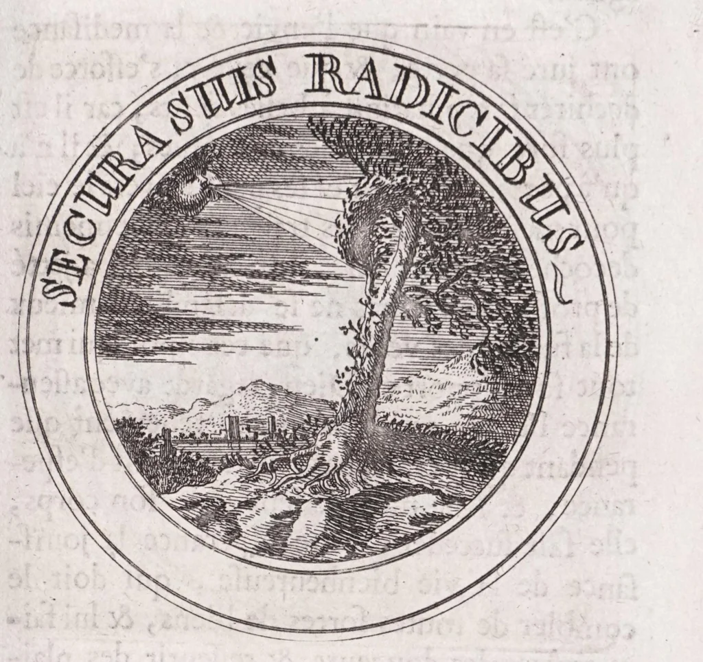 An illustration from Emblémes, ou, Devises chrétiennes, 1697, leaf 23