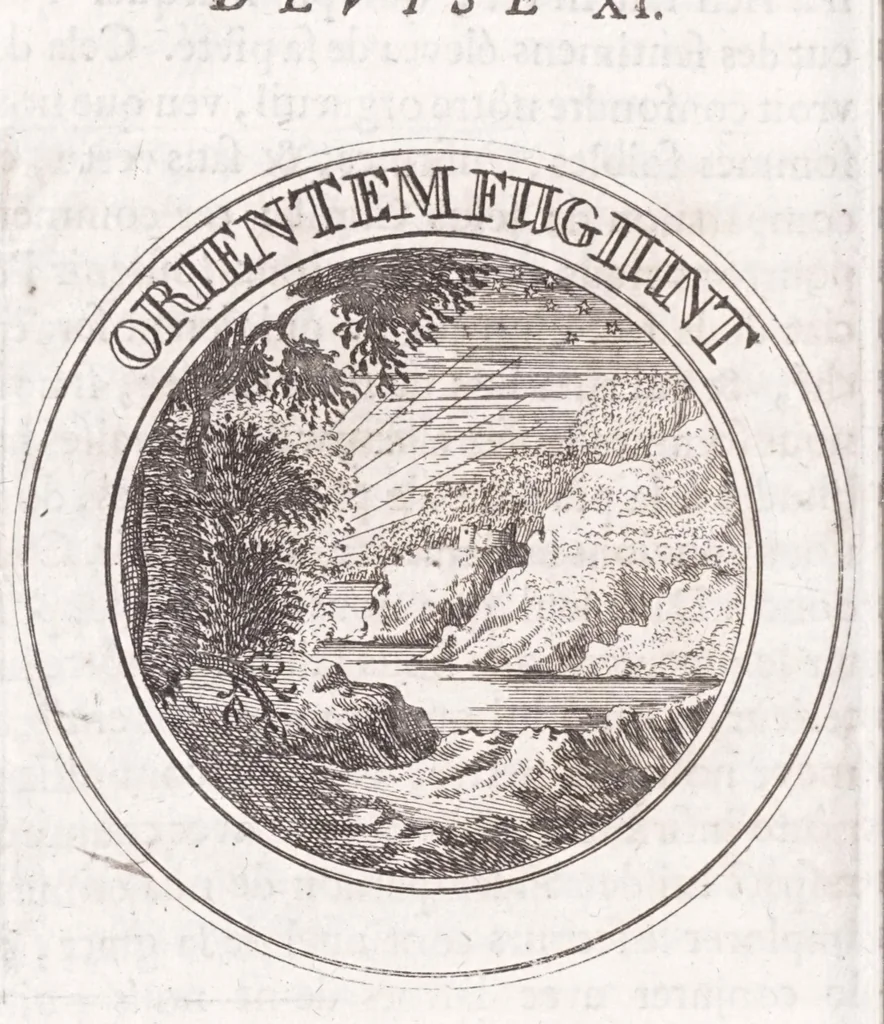 An illustration from Emblémes, ou, Devises chrétiennes, 1697, leaf 46