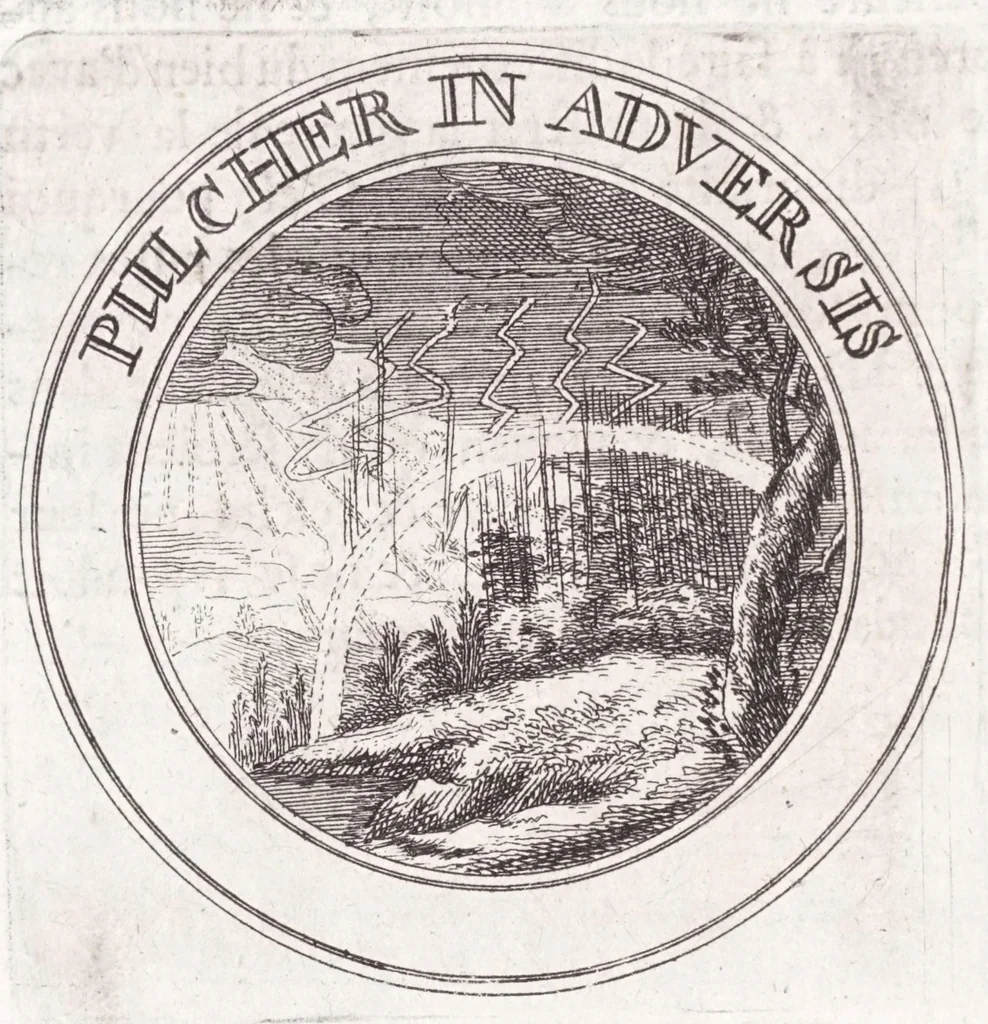 An illustration from Emblémes, ou, Devises chrétiennes, 1697, leaf 64