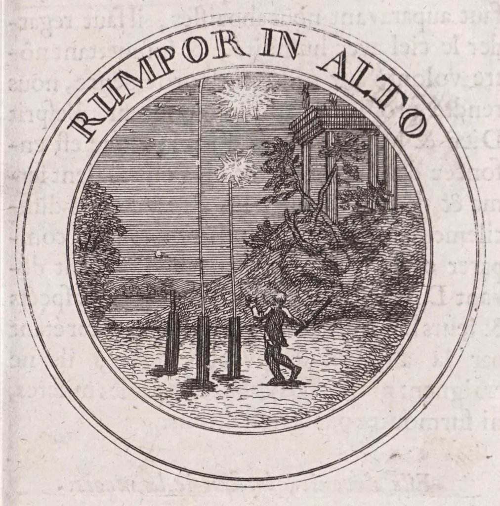 An illustration from Emblémes, ou, Devises chrétiennes, 1697, leaf 91