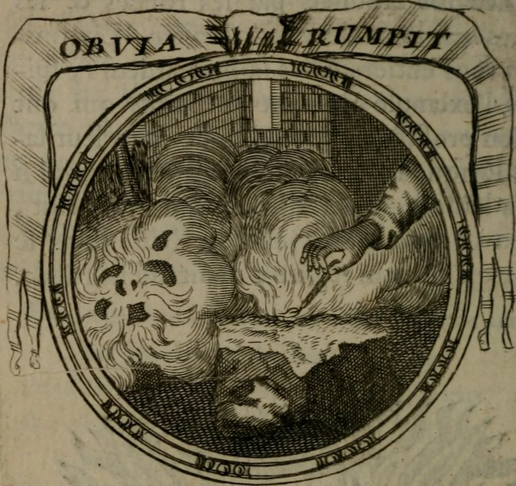 An illustration from Emblemes ou devises chretiennes : ouvrage mêlé de prose & de vers, et enrichi de figures .., 1717, leaf 105