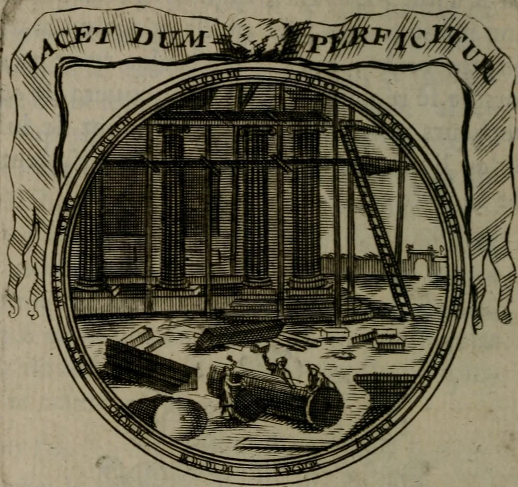 An illustration from Emblemes ou devises chretiennes : ouvrage mêlé de prose & de vers, et enrichi de figures .., 1717, leaf 145