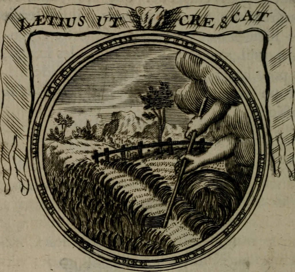 An illustration from Emblemes ou devises chretiennes : ouvrage mêlé de prose & de vers, et enrichi de figures .., 1717, leaf 169