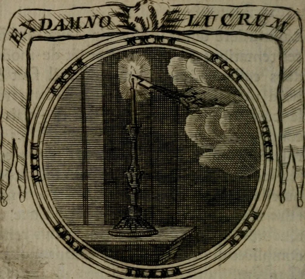 An illustration from Emblemes ou devises chretiennes : ouvrage mêlé de prose & de vers, et enrichi de figures .., 1717, leaf 181
