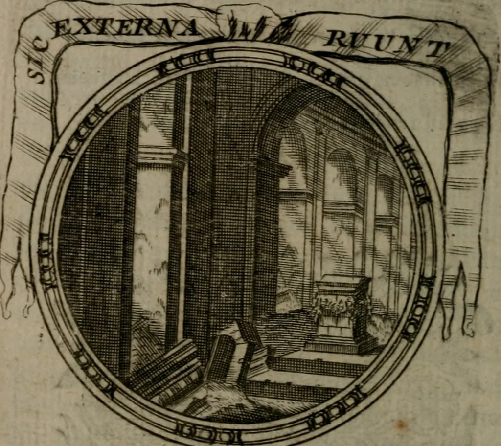 An illustration from Emblemes ou devises chretiennes : ouvrage mêlé de prose & de vers, et enrichi de figures .., 1717, leaf 197