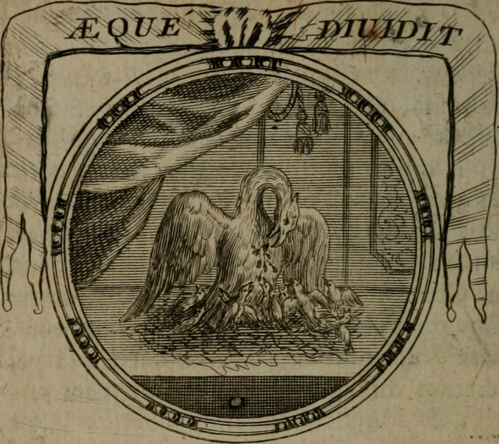 An illustration from Emblemes ou devises chretiennes : ouvrage mêlé de prose & de vers, et enrichi de figures .., 1717, leaf 217