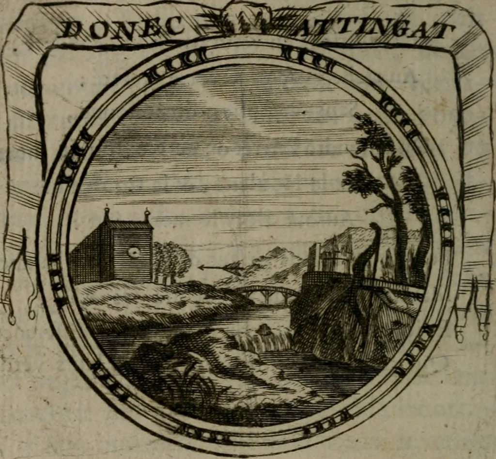 An illustration from Emblemes ou devises chretiennes : ouvrage mêlé de prose & de vers, et enrichi de figures .., 1717, leaf 237